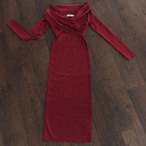 Fitted red dress